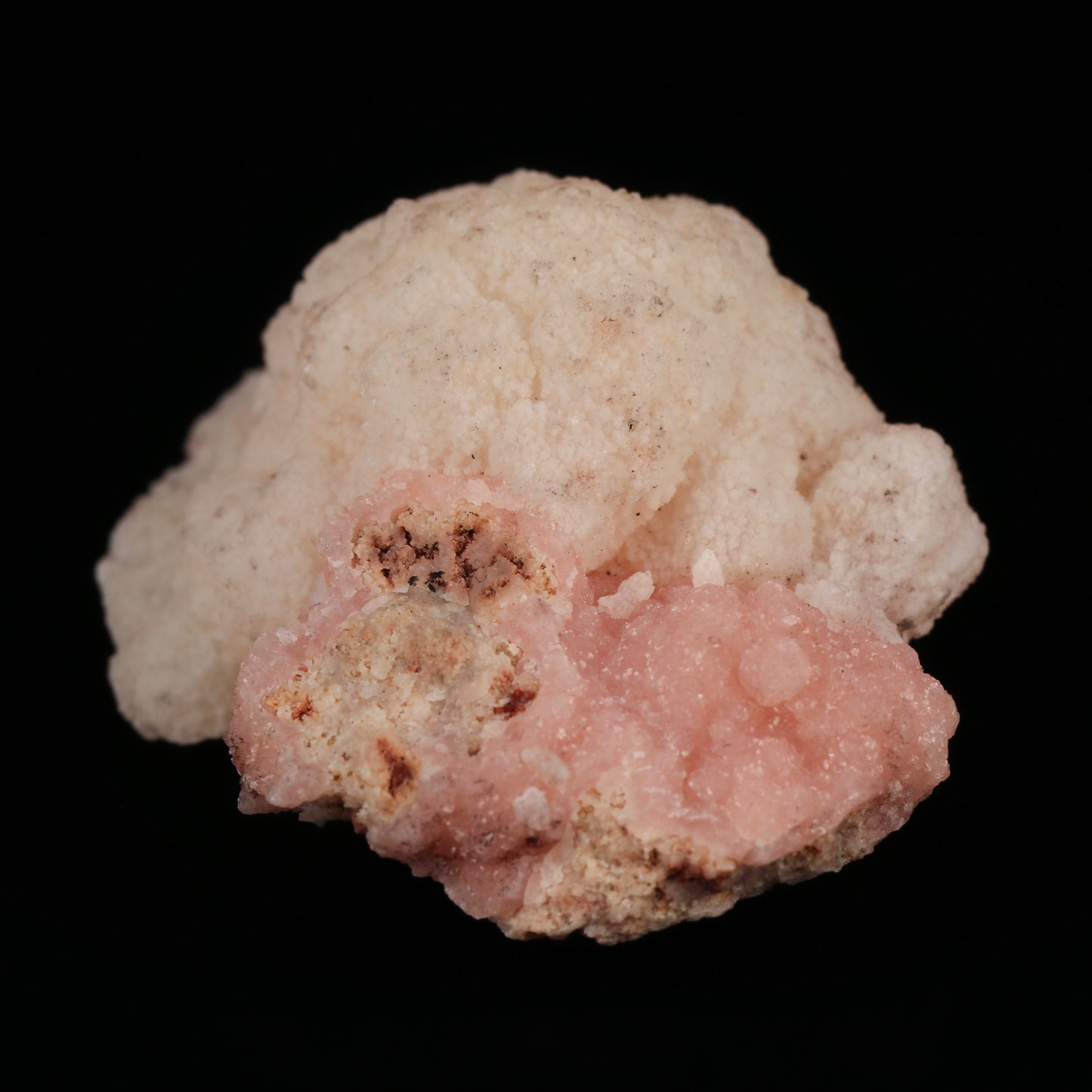 Manganoan Calcite on Rhodochrosite