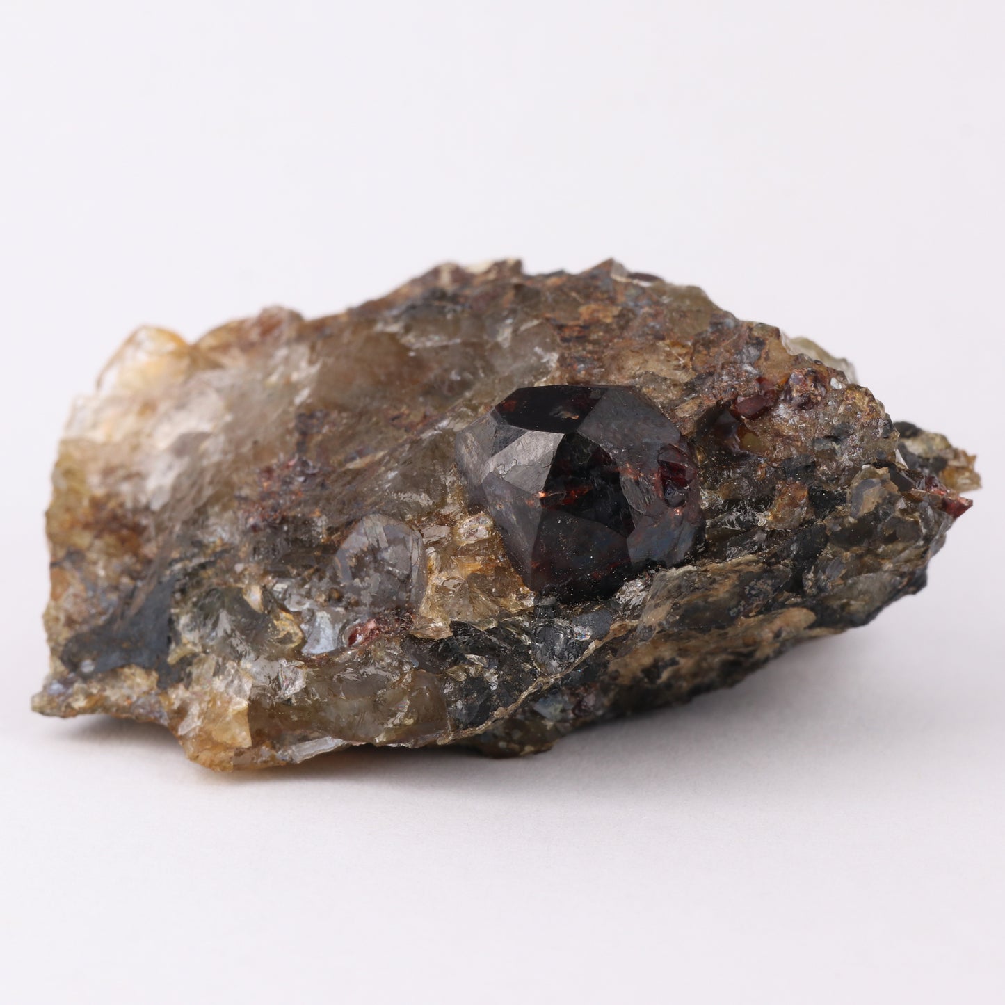 Spessartine Garnet on Quartz