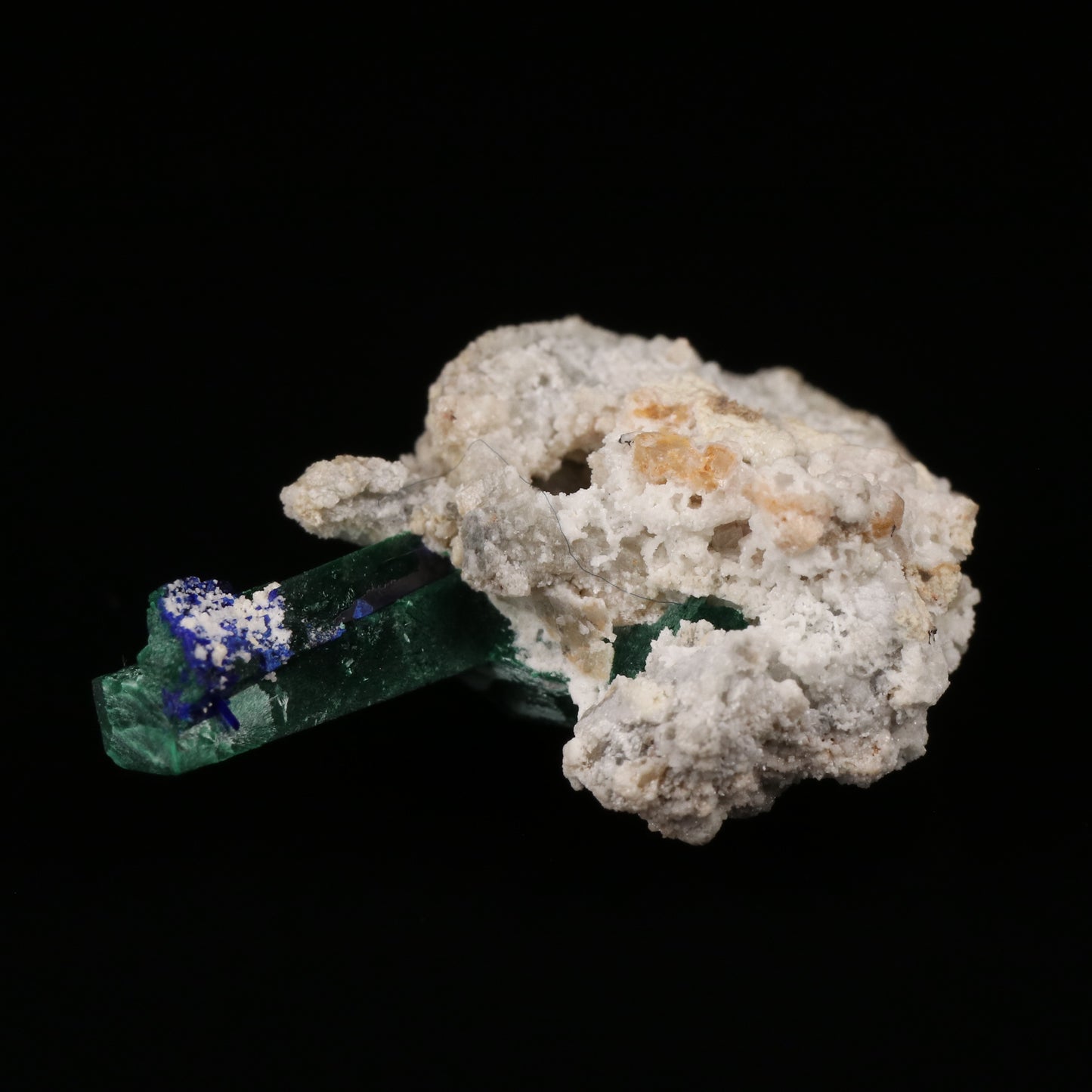 Malachite psm Azurite on Matrix