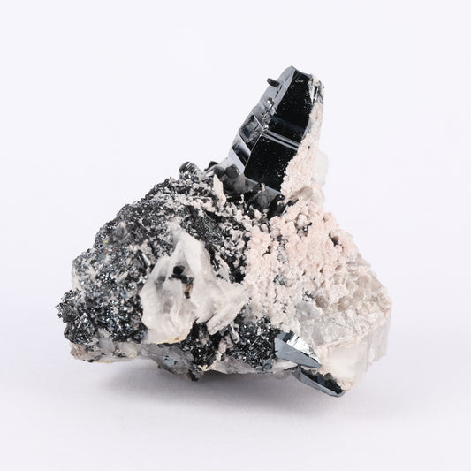 Oyellite on Gaudefroyite & Hematite