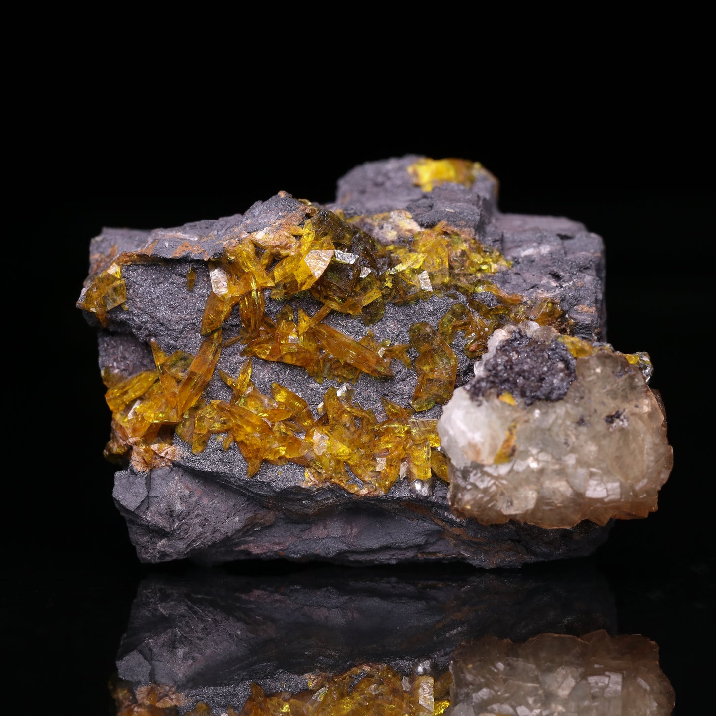 Brucite and Sturmanite on Matrix