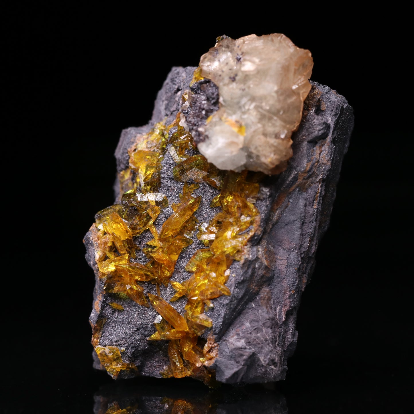 Brucite and Sturmanite on Matrix