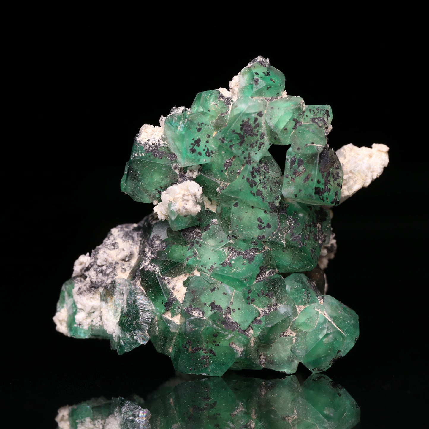Fluorite Cluster on Feldspar