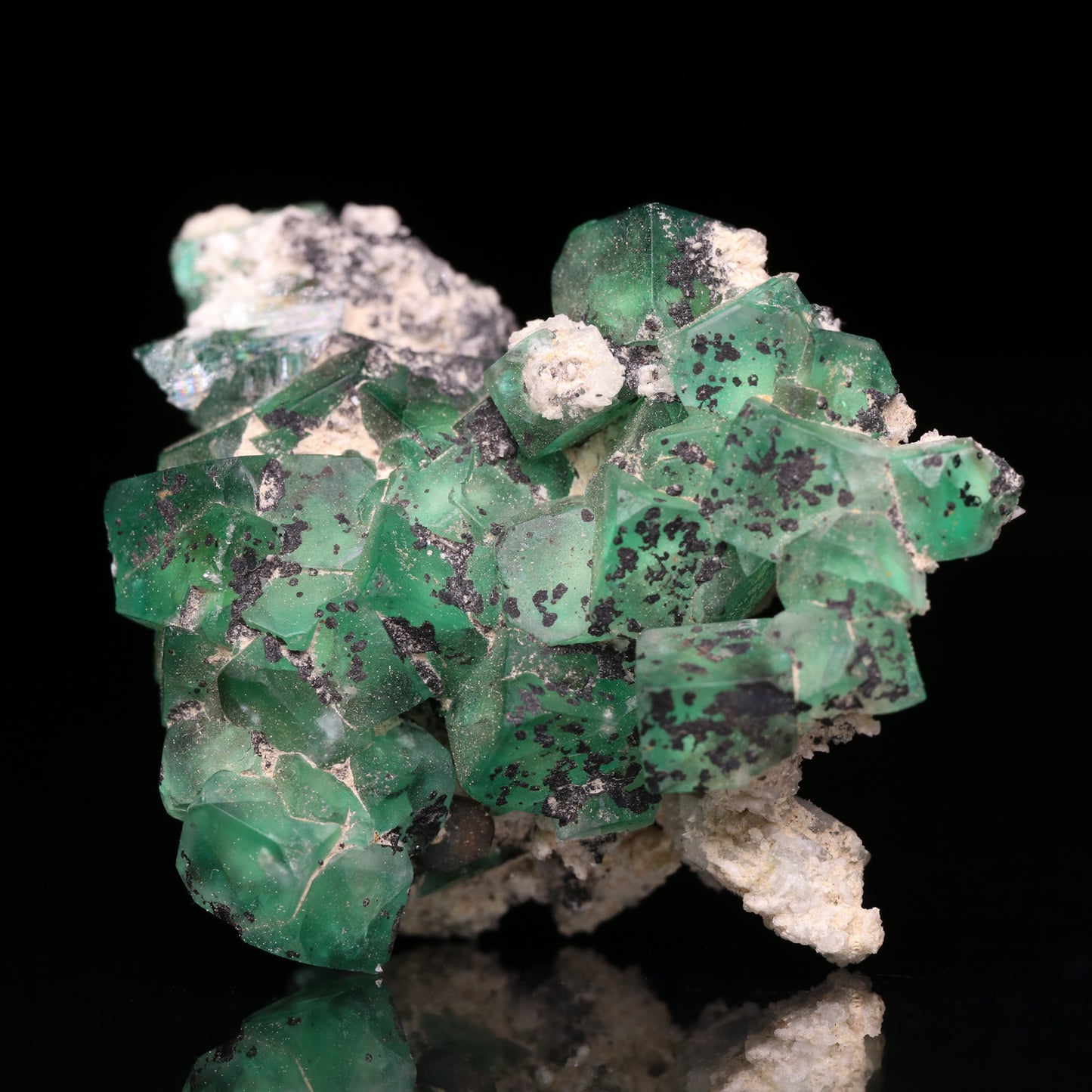 Fluorite Cluster on Feldspar