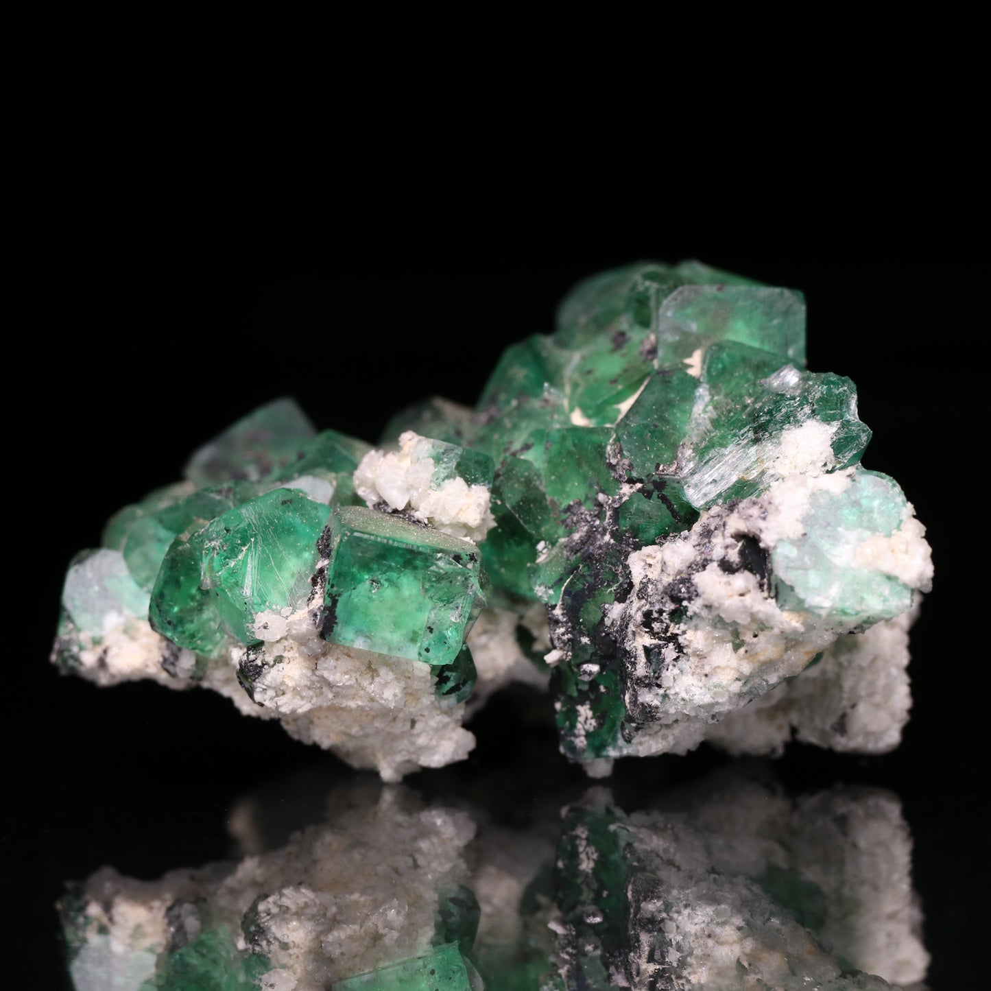 Fluorite Cluster on Feldspar