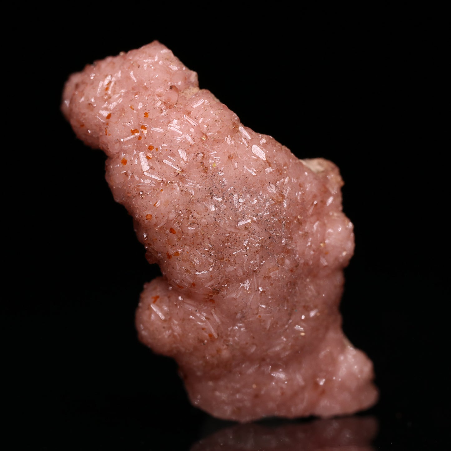 Curved Rhodochrosite Thumbnail, N'Chwaning I Mine, Kalahari Manganese Field, Northern Cape, South Africa.