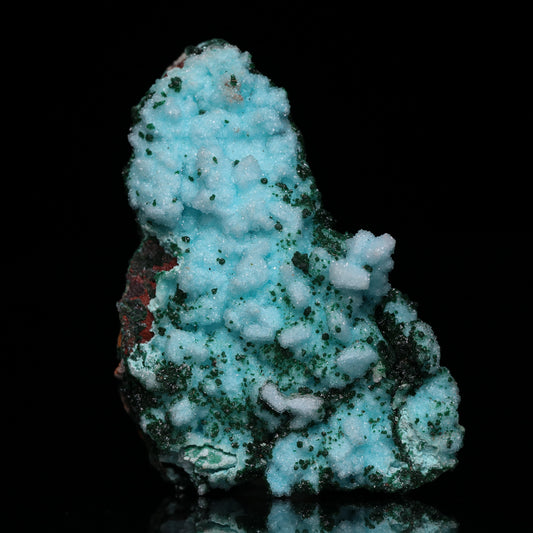 Quartz on Malachite & Chrysocolla psm Azurite Cluster
