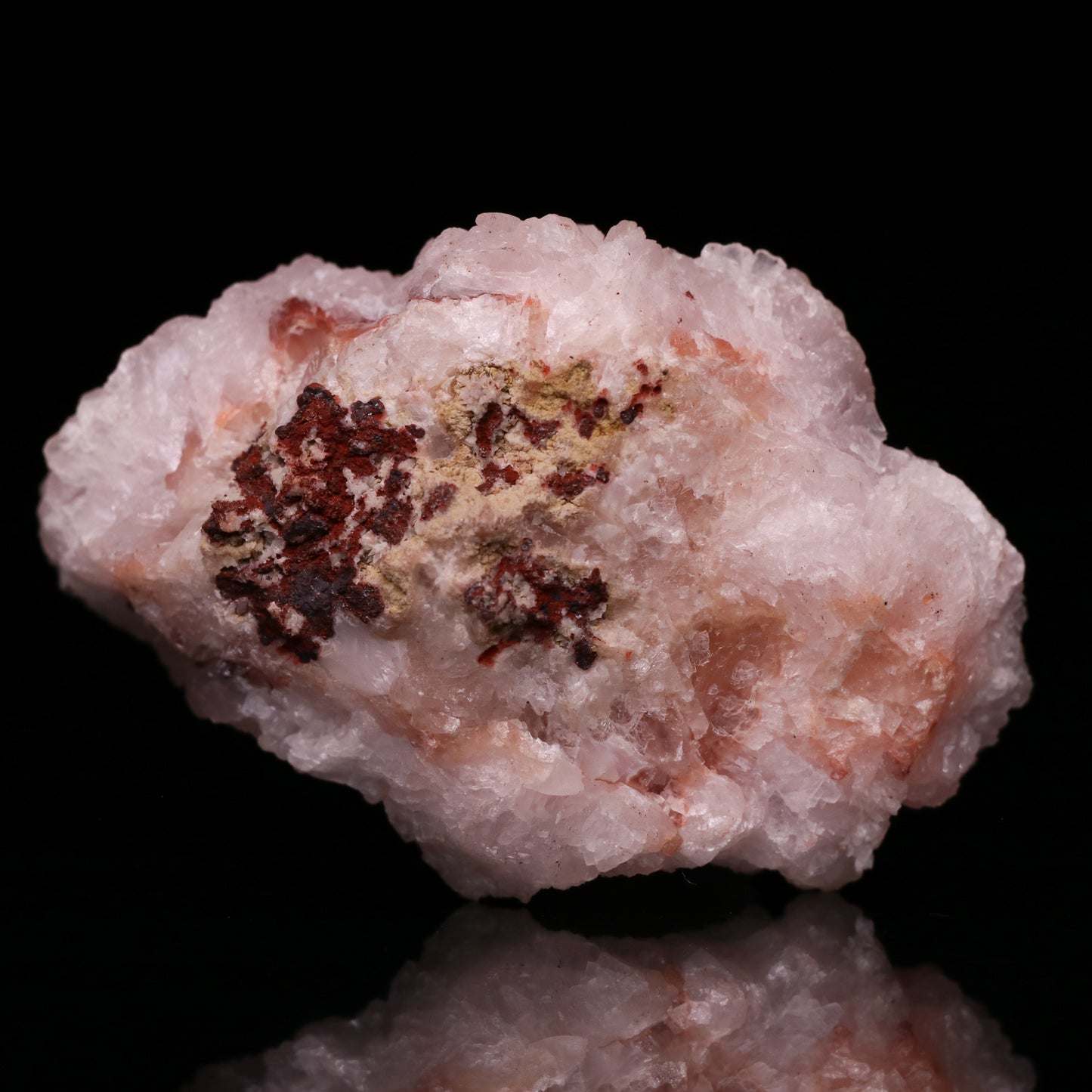 Datolite on Calcite (Fluorescent), Wessels Mine, Kalahari Manganese Field, Northern Cape, South Africa