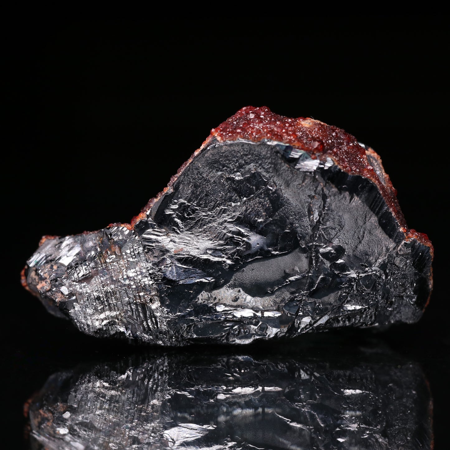 Andradite Garnets on Hematite, Wessels Mine, Kalahari Manganese Field, Northern Cape, South Africa