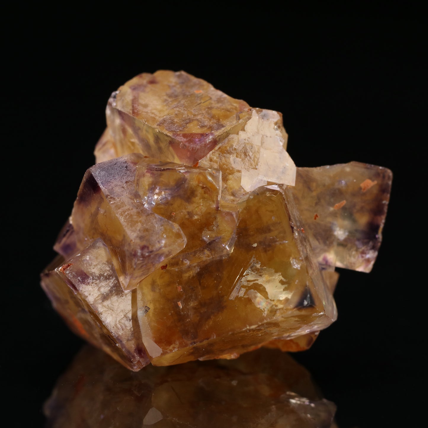 Purple-Yellow Fluorite Cluster