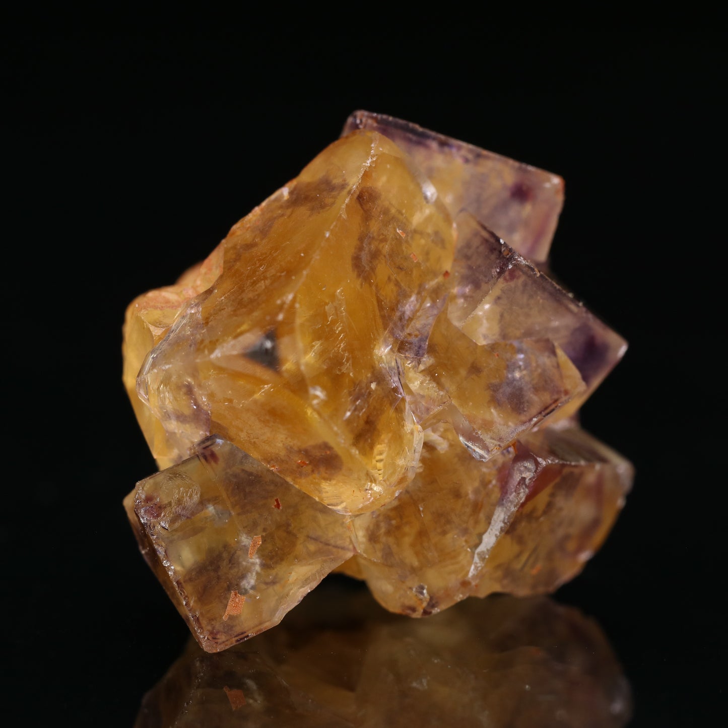 Purple-Yellow Fluorite Cluster