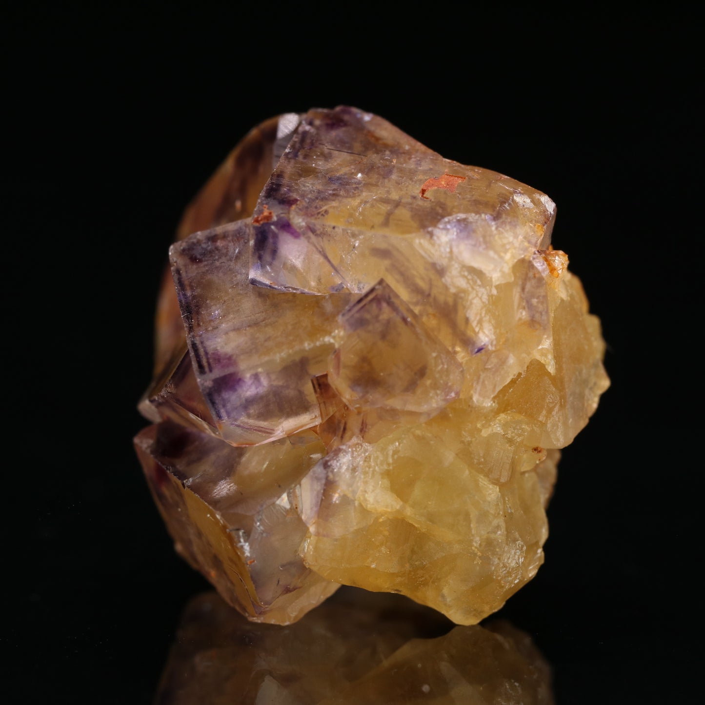 Purple-Yellow Fluorite Cluster