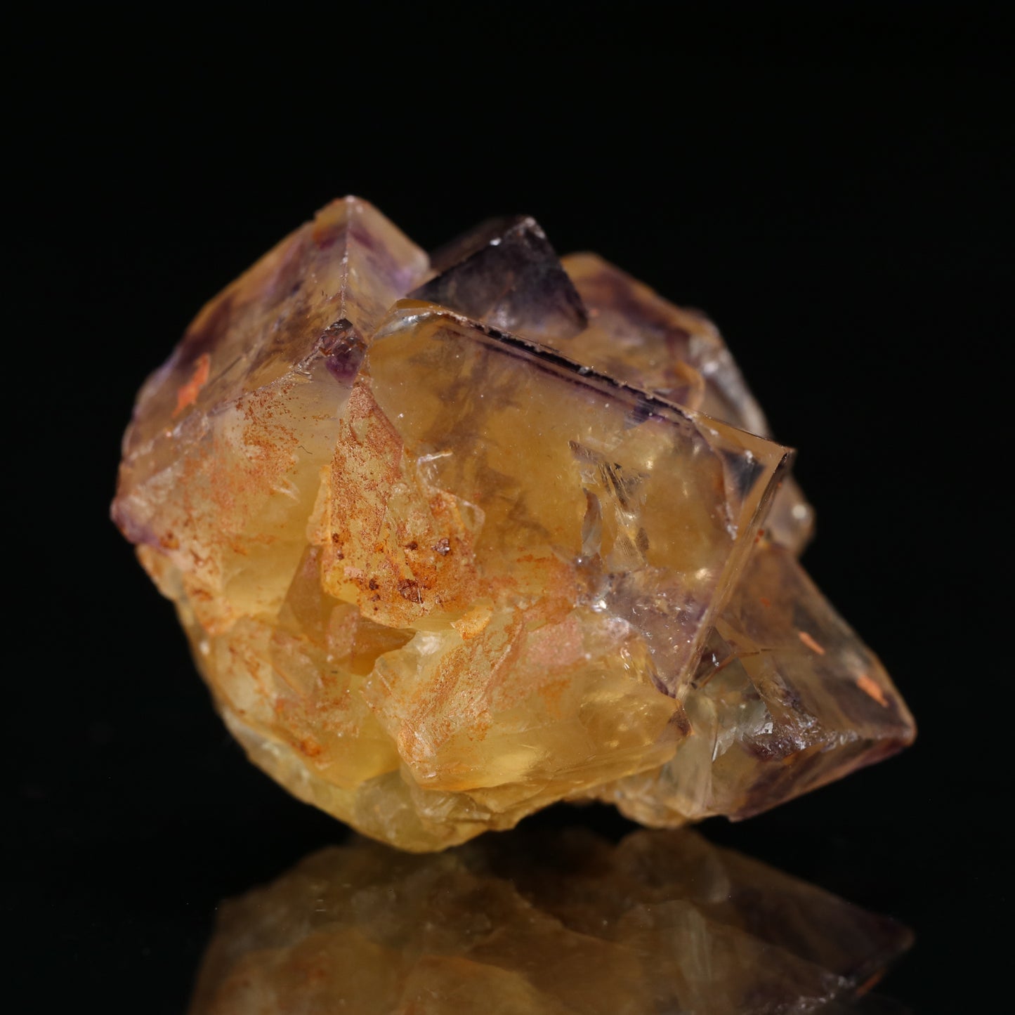 Purple-Yellow Fluorite Cluster