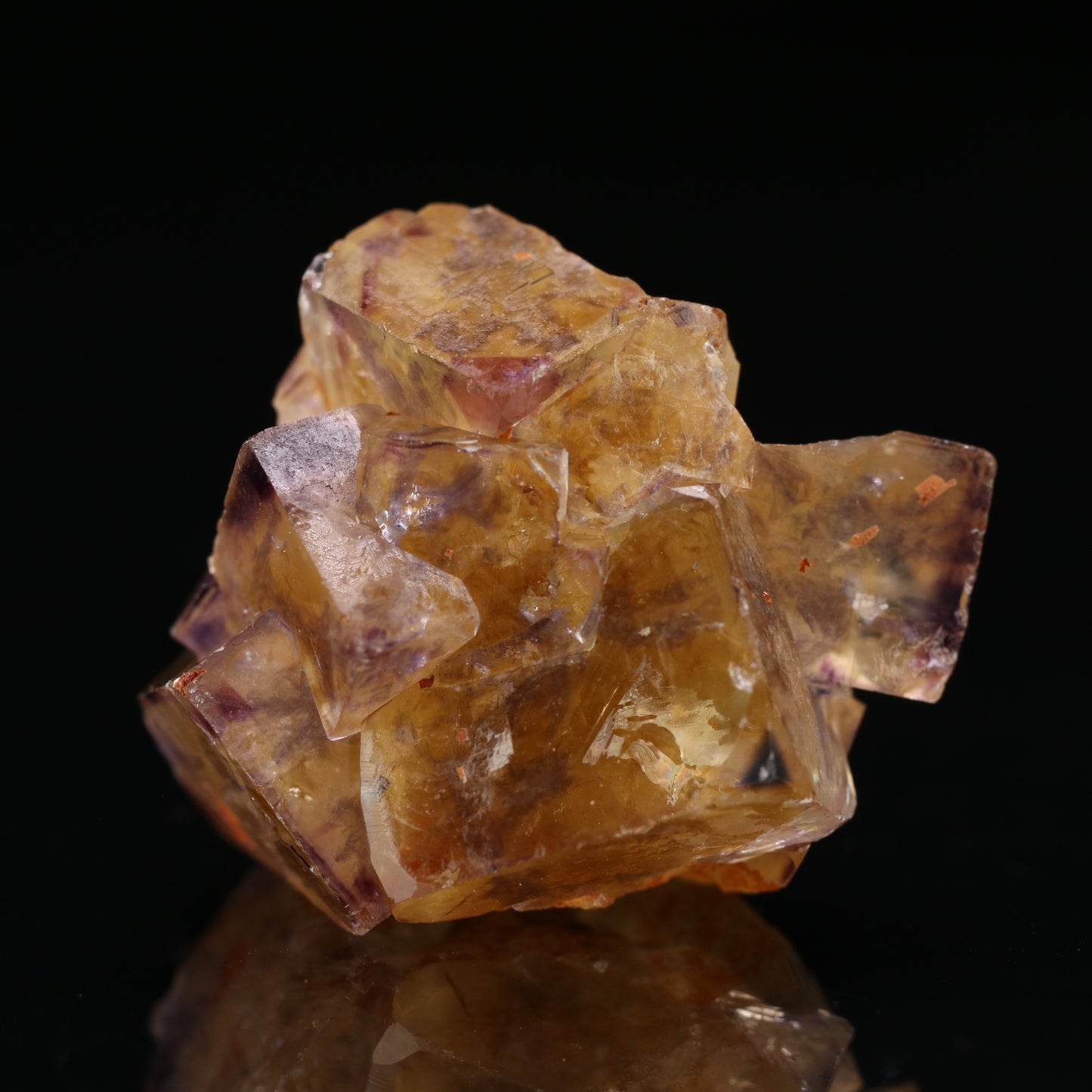 Purple-Yellow Fluorite Cluster