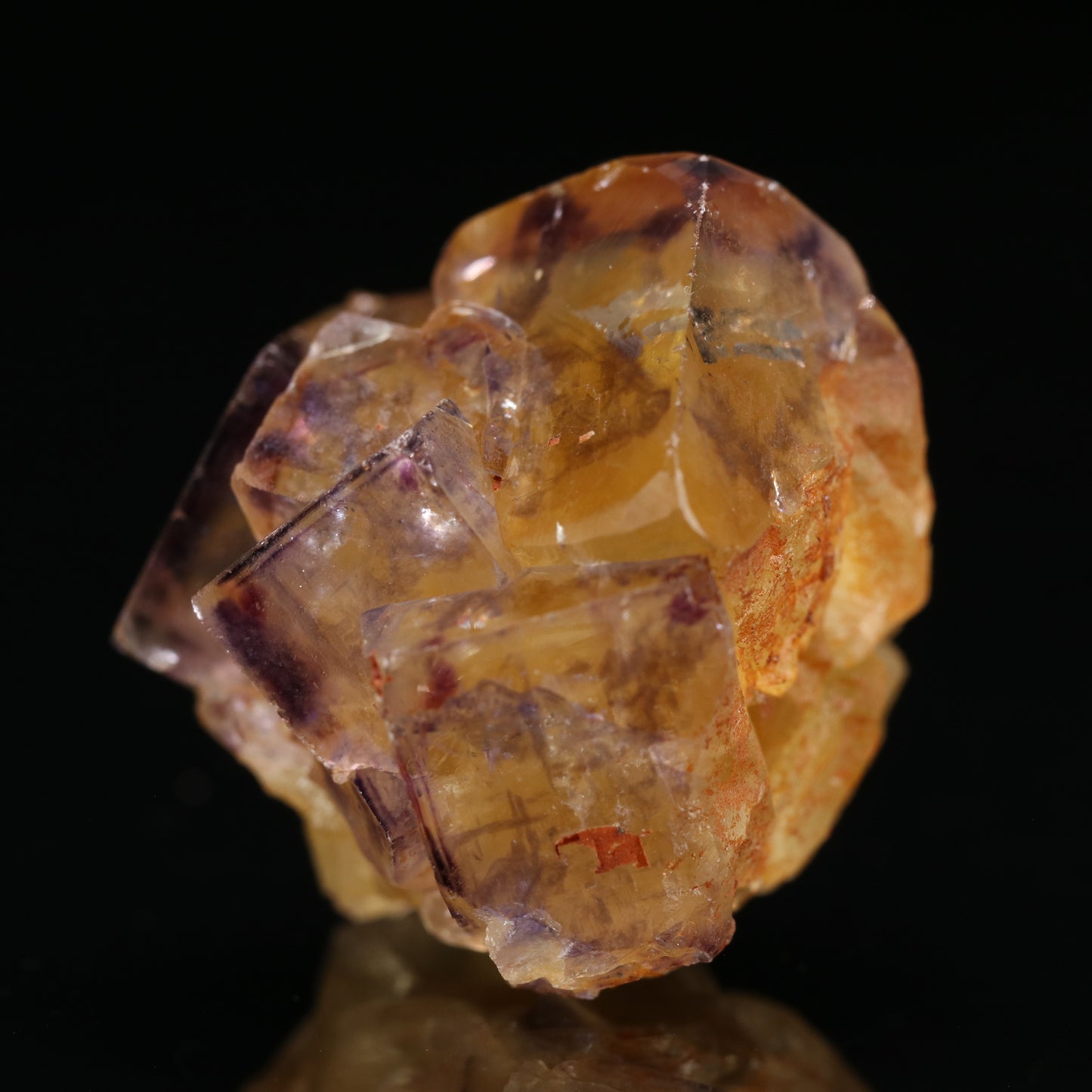 Purple-Yellow Fluorite Cluster