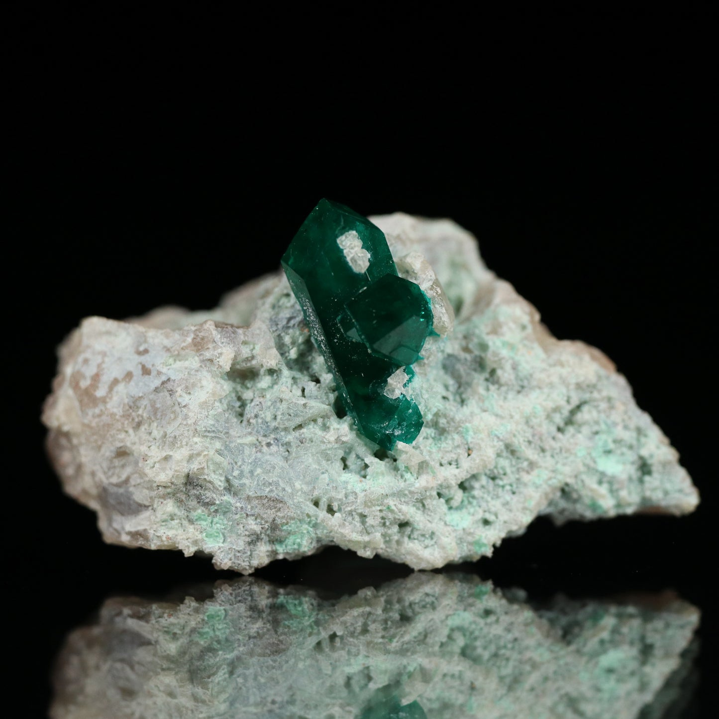 Dioptase, Plancheite on Matrix