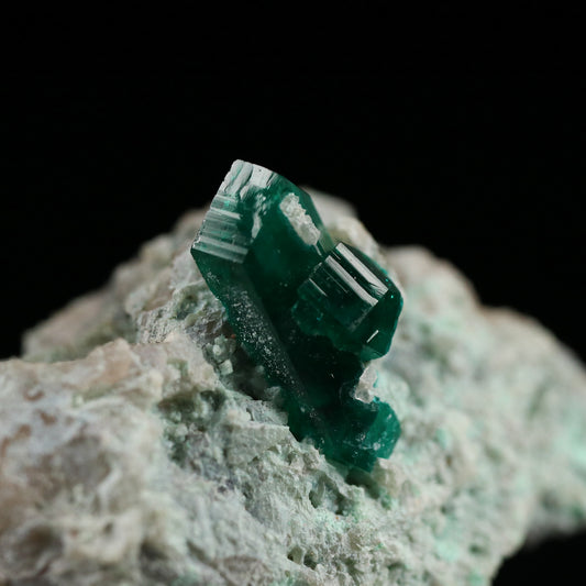 Dioptase, Plancheite on Matrix