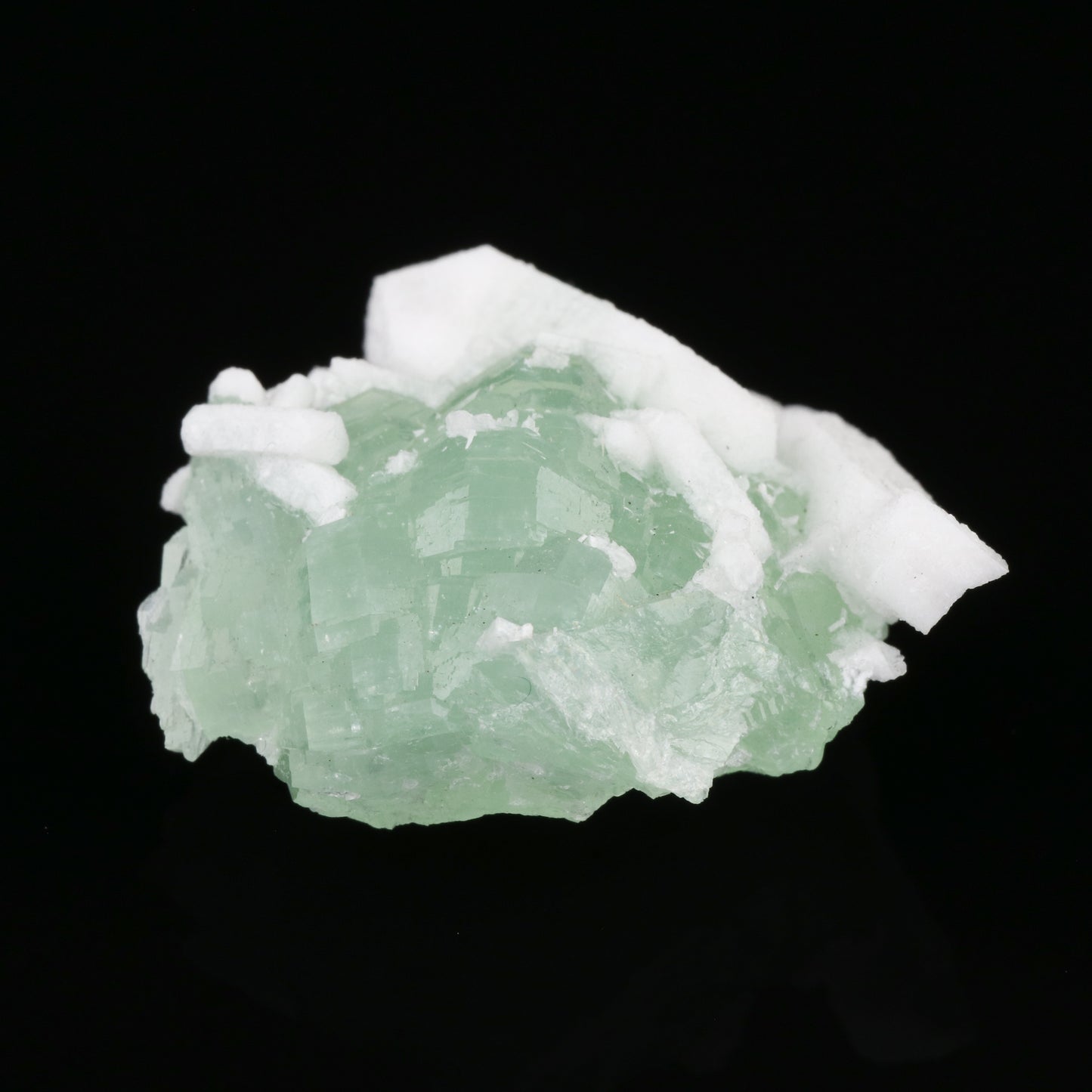 Apophyllite on Prehnite
