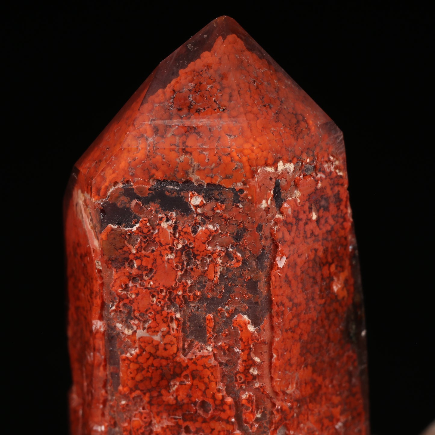 Red Hematite In Quartz