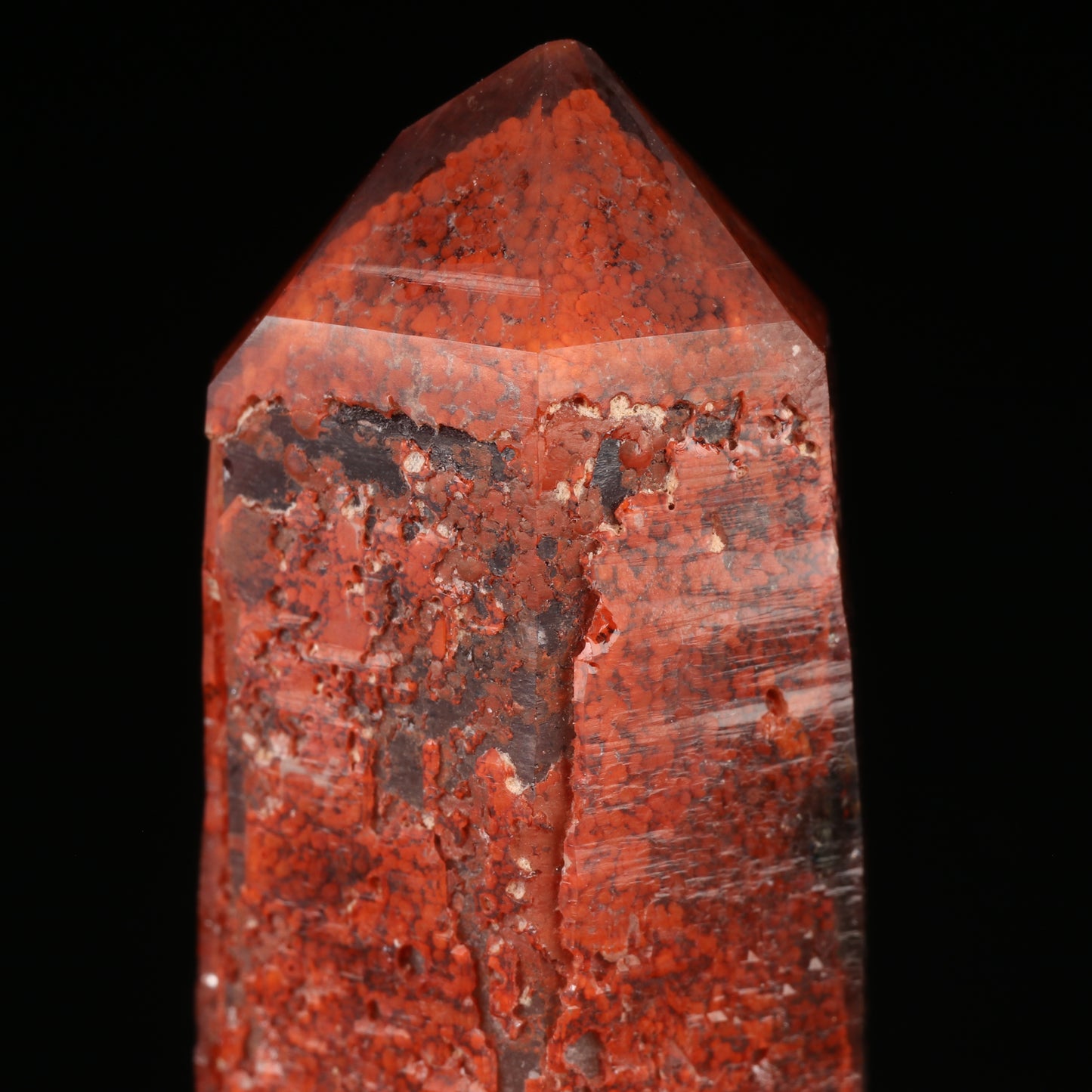 Red Hematite In Quartz