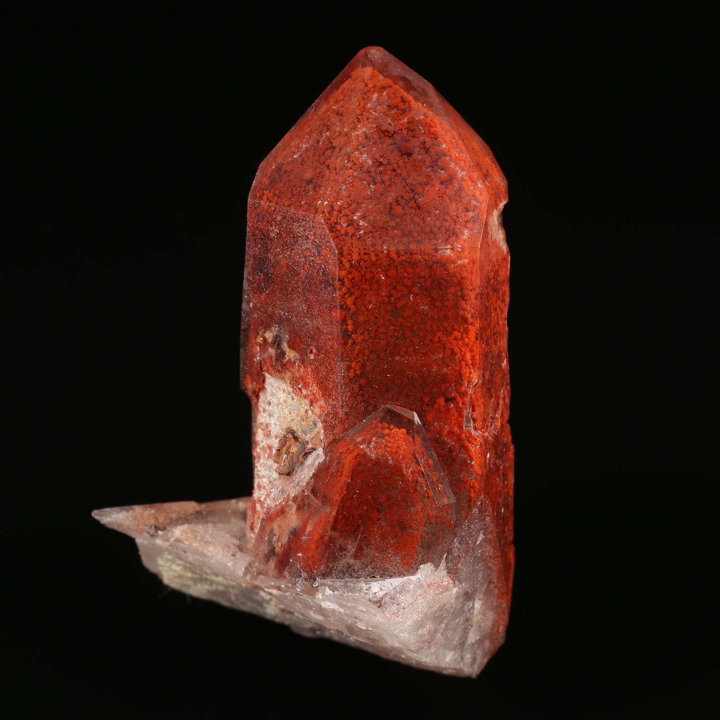 Red Hematite In Quartz