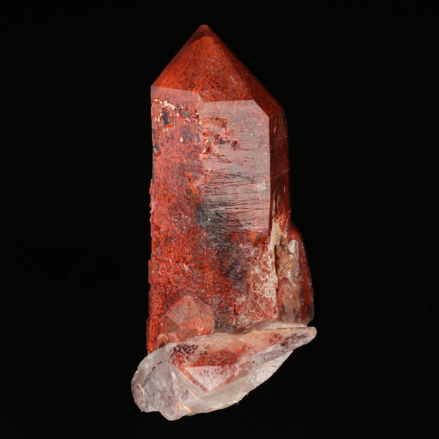 Red Hematite In Quartz