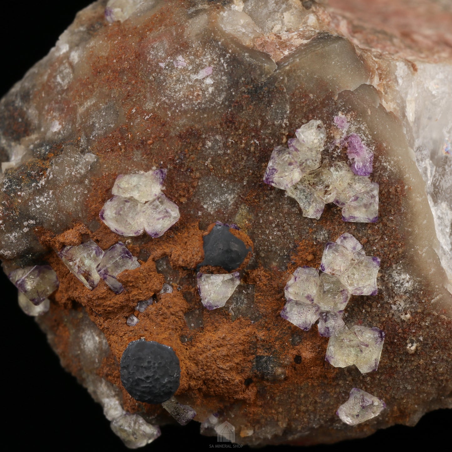 Fluorite on Quartz