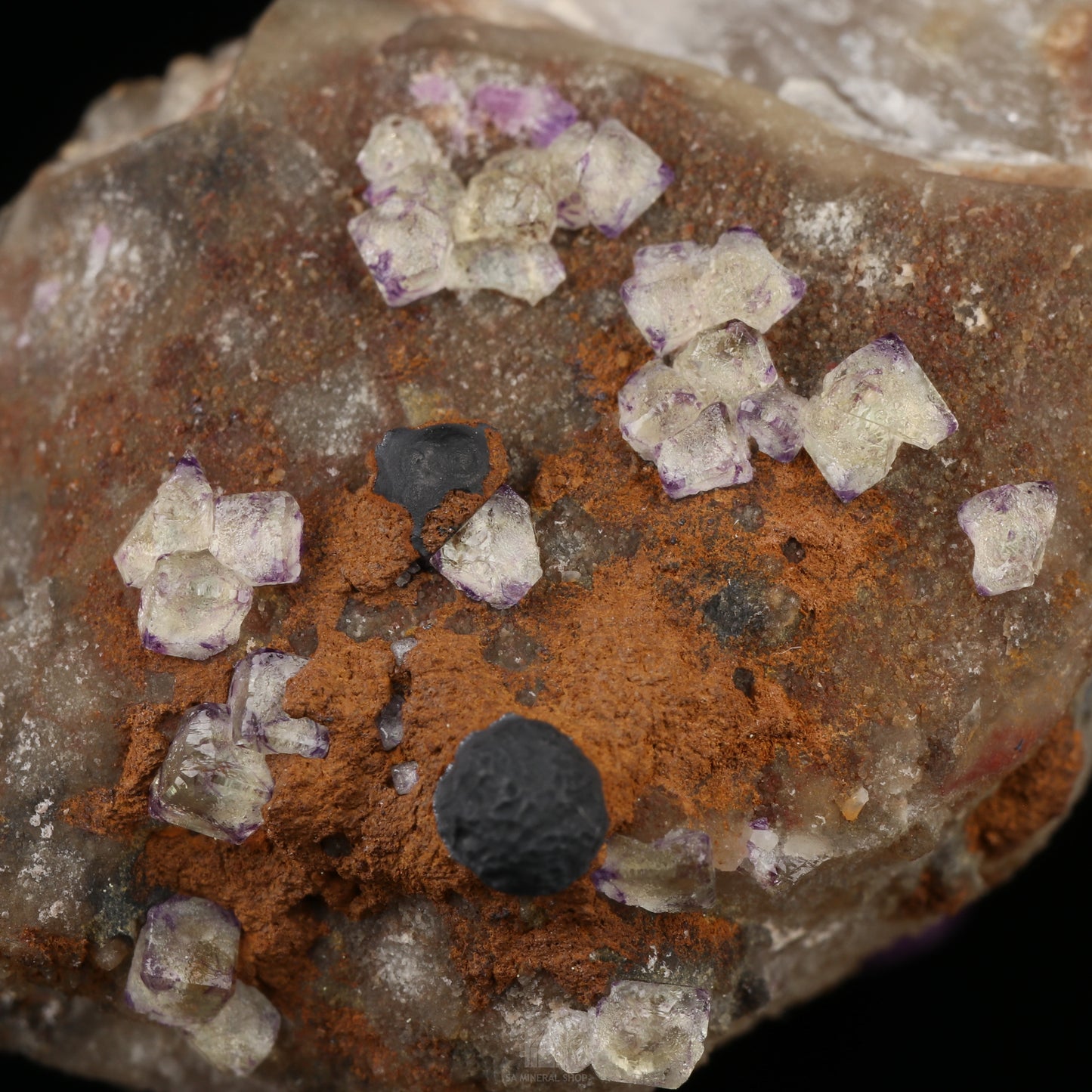 Fluorite on Quartz