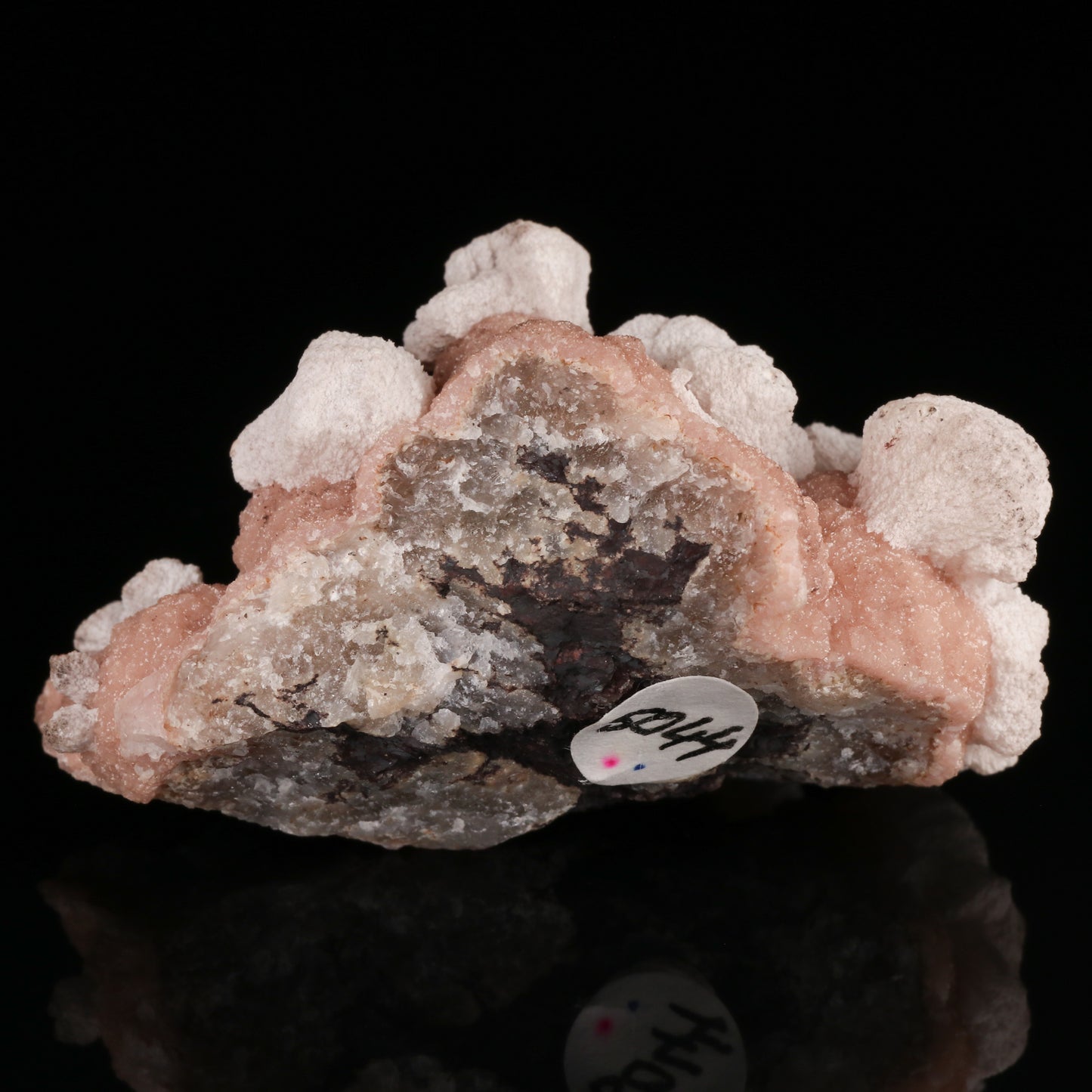 Manganoan Calcite on Rhodochrosite