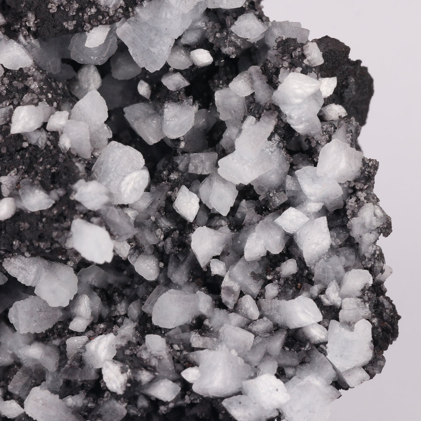 Celestine, Calcite on Matrix