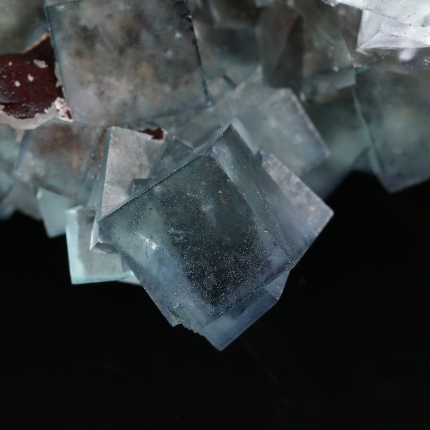 Quartz on Fluorite