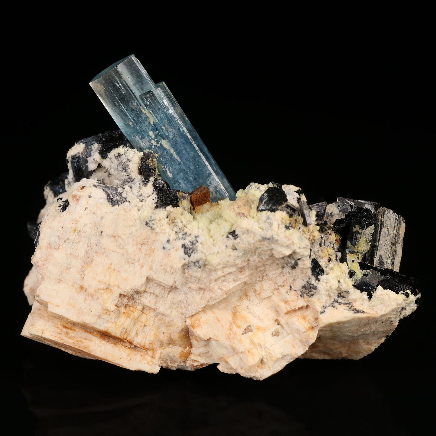 Aquamarine, Feldspar & Schorl