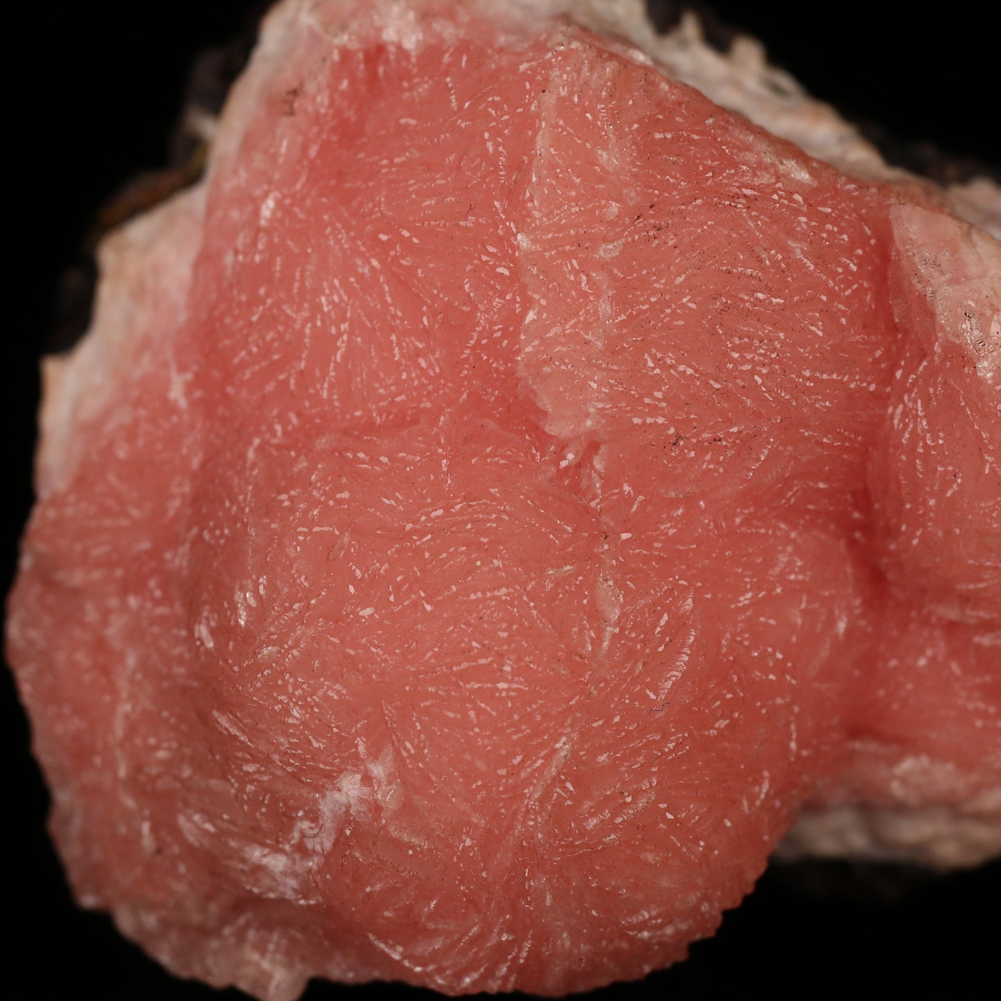 Rhodochrosite on Goethite