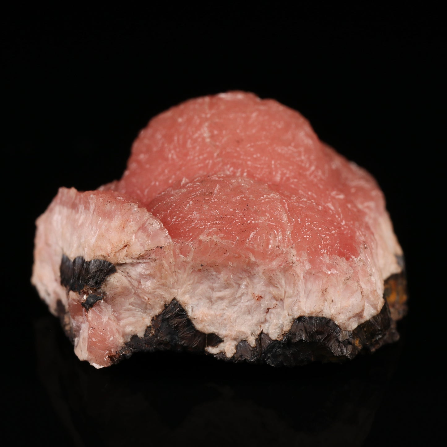 Rhodochrosite on Goethite