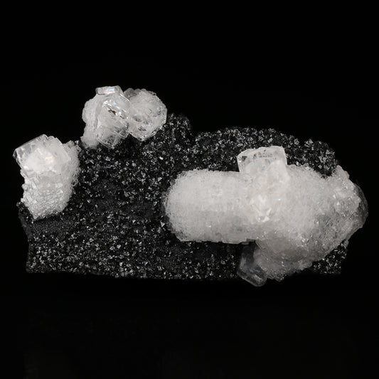 Calcite on Hausmannite