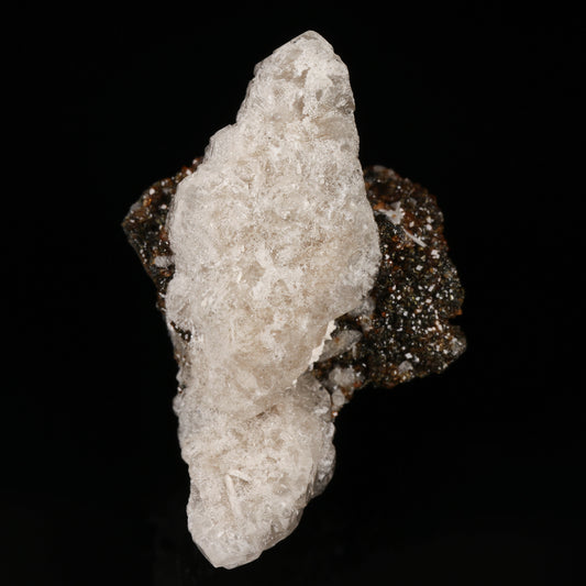 Calcite on Andradite on Matrix