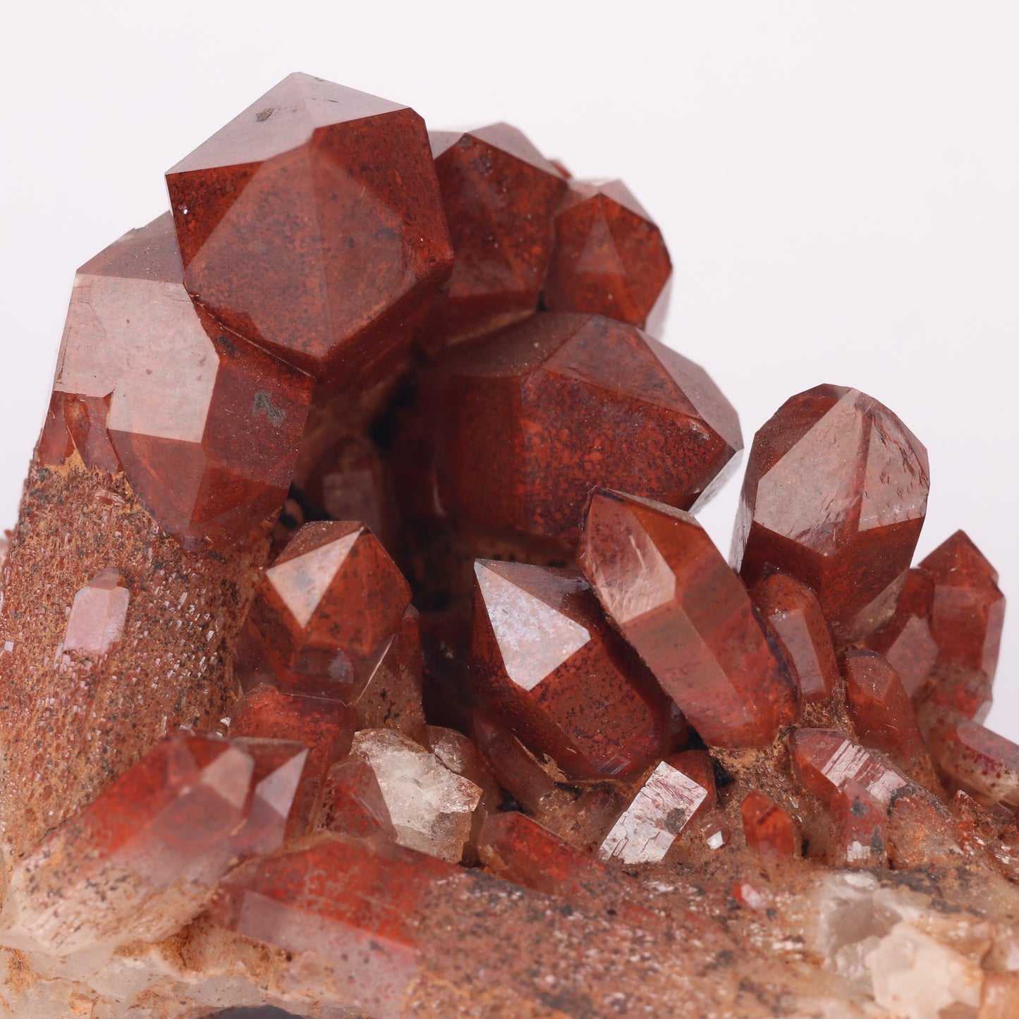 Red Hematite In Quartz