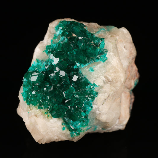 Dioptase on Calcite