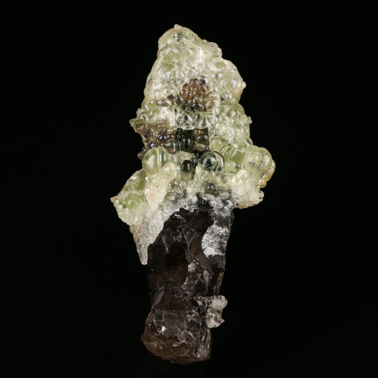 Opal-An on Smoky Quartz