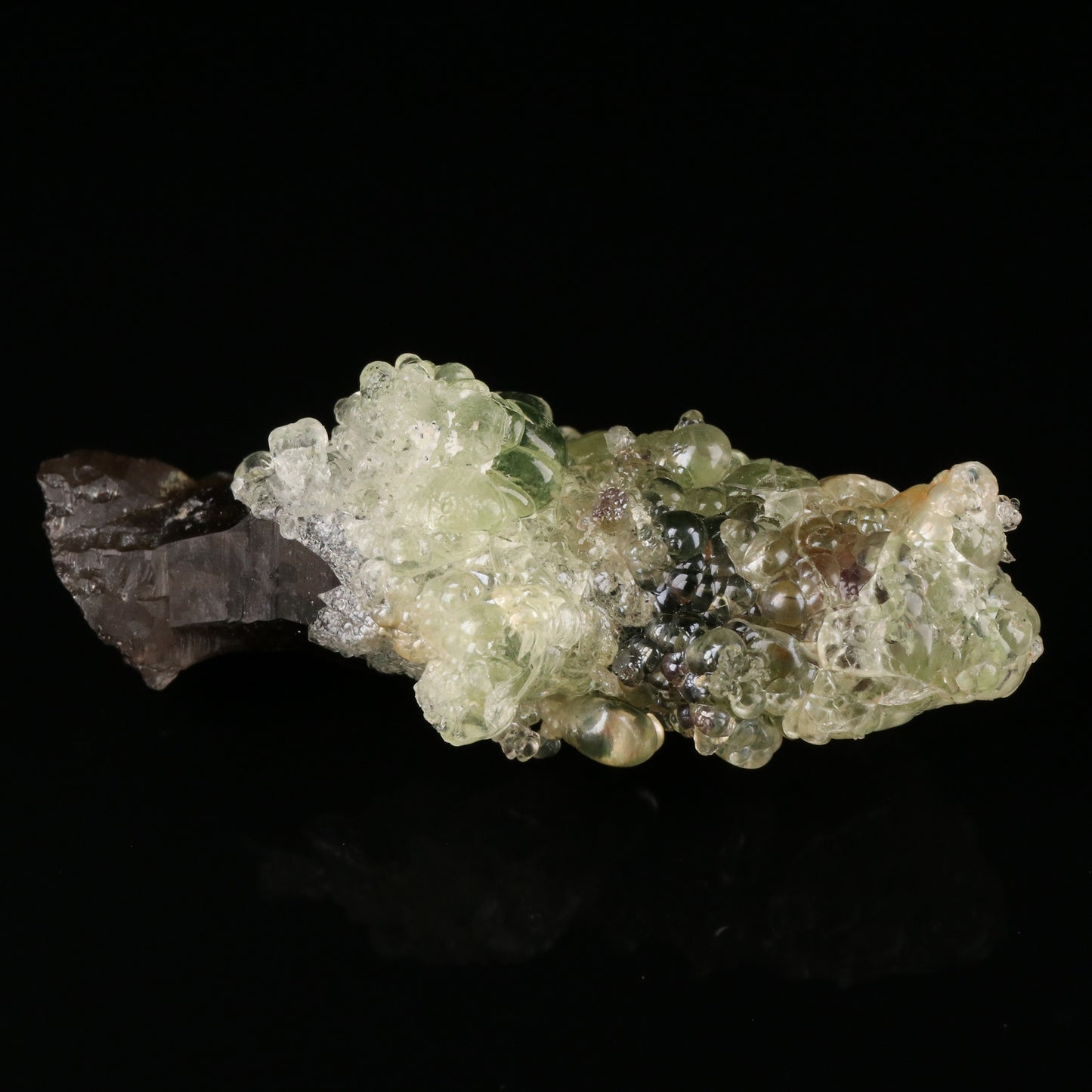 Opal-An on Smoky Quartz