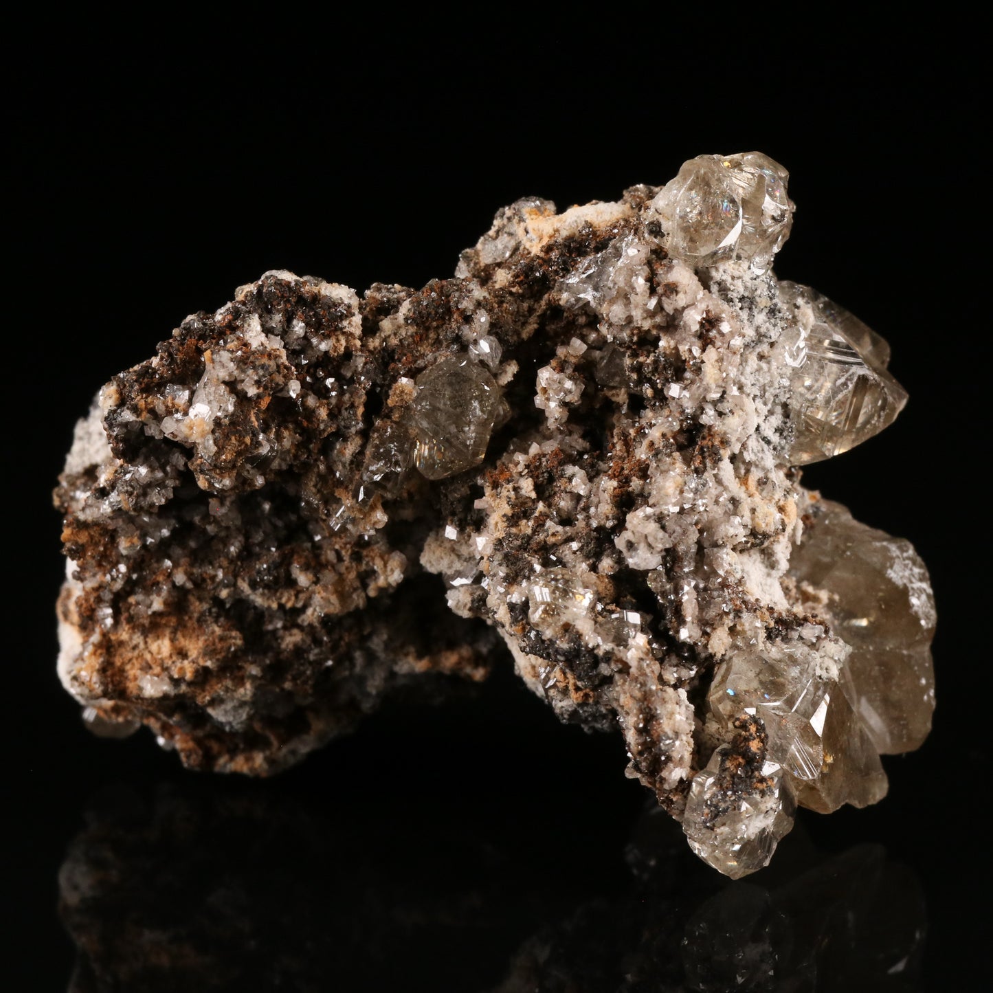 Cerussite & Dolomite on Matrix