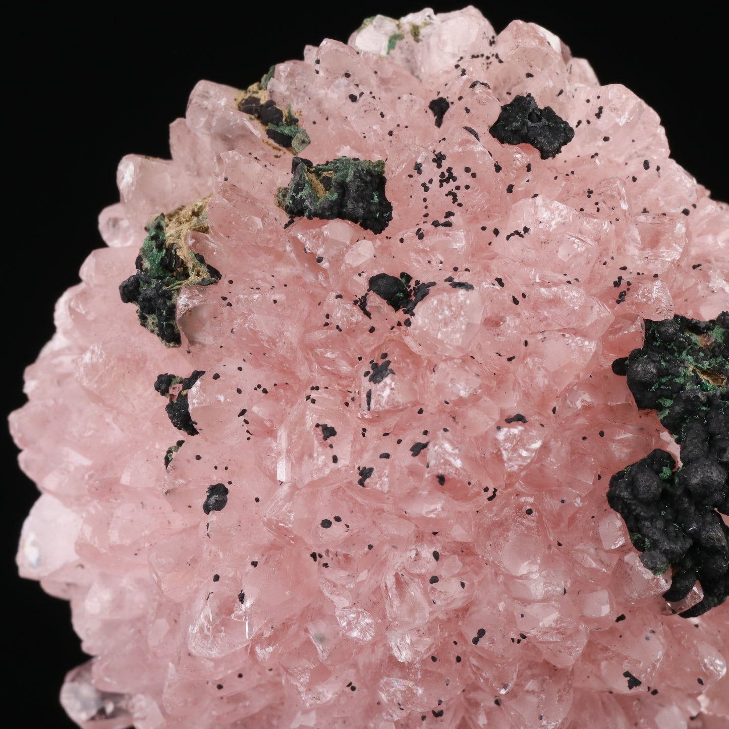 Heterogenite on Cobaltoan Calcite