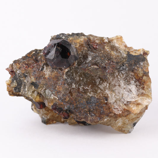 Spessartine Garnet on Quartz, Broken Hill shaft, Black Mountain mine, Aggeneys, Northern Cape Province, South Africa.