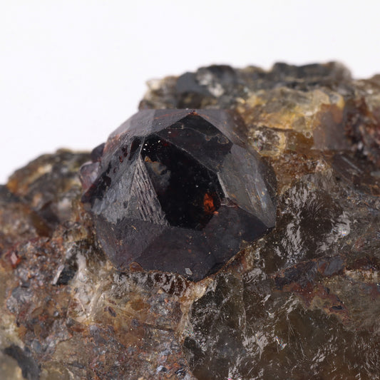 Spessartine Garnet on Quartz, Broken Hill shaft, Black Mountain mine, Aggeneys, Northern Cape Province, South Africa.