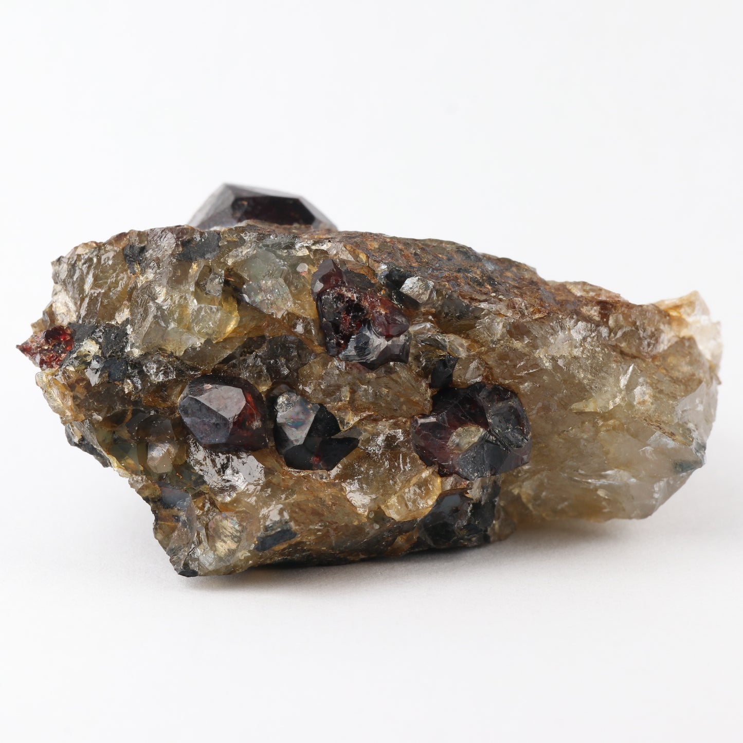 Spessartine Garnet on Quartz, Broken Hill shaft, Black Mountain mine, Aggeneys, Northern Cape Province, South Africa.