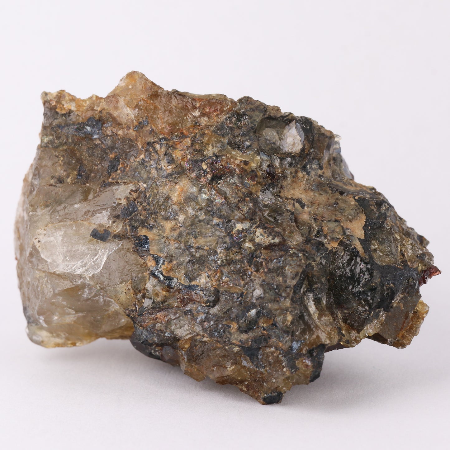 Spessartine Garnet on Quartz, Broken Hill shaft, Black Mountain mine, Aggeneys, Northern Cape Province, South Africa.