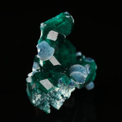 Shattuckite on Dioptase