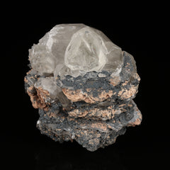 Calcite on Hematite & Andradite