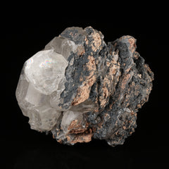 Calcite on Hematite & Andradite
