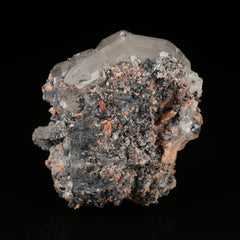 Calcite on Hematite & Andradite